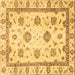 Square Abstract Brown Modern Rug, abs2972brn