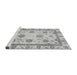 Sideview of Machine Washable Abstract Gray Modern Rug, wshabs2972gry