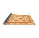 Sideview of Abstract Orange Modern Rug, abs2972org