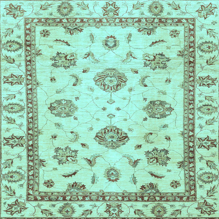 Square Abstract Light Blue Modern Rug, abs2972lblu