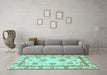 Machine Washable Abstract Light Blue Modern Rug in a Living Room, wshabs2972lblu