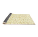 Sideview of Abstract Brown Gold Oriental Rug, abs2973