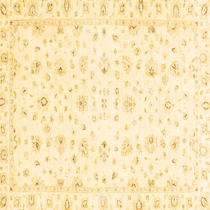 Square Machine Washable Oriental Brown Traditional Rug, wshabs2973brn