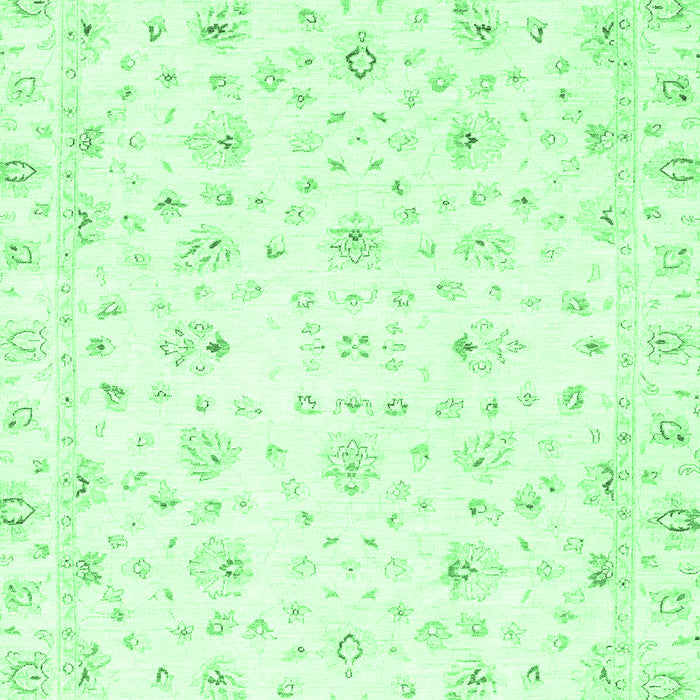 Machine Washable Oriental Emerald Green Traditional Area Rugs, wshabs2973emgrn
