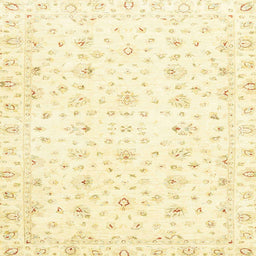Square Machine Washable Abstract Brown Gold Rug, wshabs2973