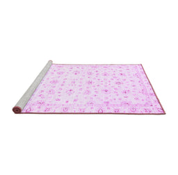 Sideview of Machine Washable Oriental Purple Traditional Area Rugs, wshabs2973pur