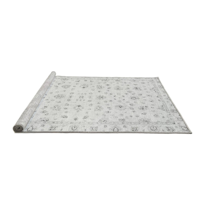 Sideview of Machine Washable Oriental Gray Traditional Rug, wshabs2973gry
