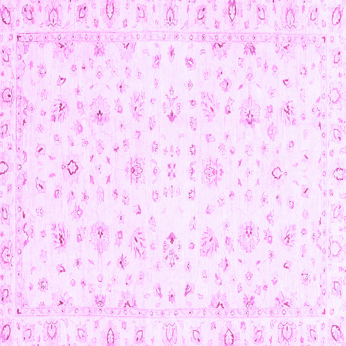 Square Machine Washable Oriental Purple Traditional Area Rugs, wshabs2973pur