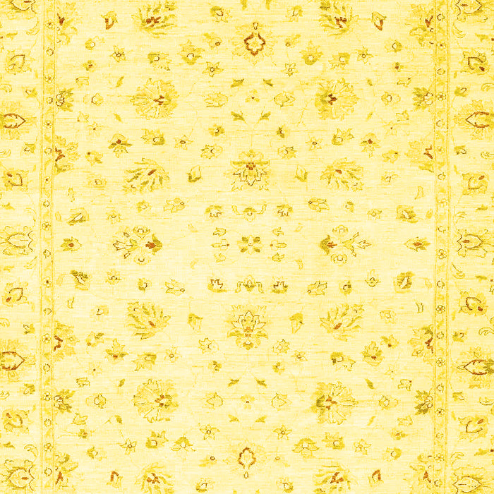 Machine Washable Oriental Yellow Traditional Rug, wshabs2973yw