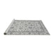 Sideview of Machine Washable Abstract Gray Modern Rug, wshabs2974gry