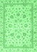 Machine Washable Abstract Emerald Green Modern Area Rugs, wshabs2974emgrn