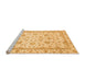 Sideview of Machine Washable Abstract Orange Modern Area Rugs, wshabs2974org