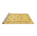 Sideview of Machine Washable Abstract Brown Modern Rug, wshabs2974brn