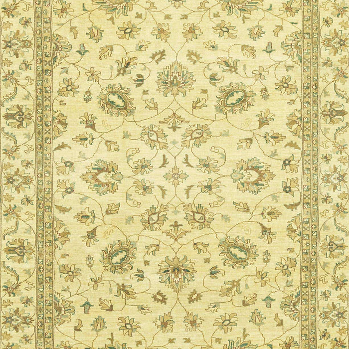 Machine Washable Abstract Gold Rug, wshabs2974