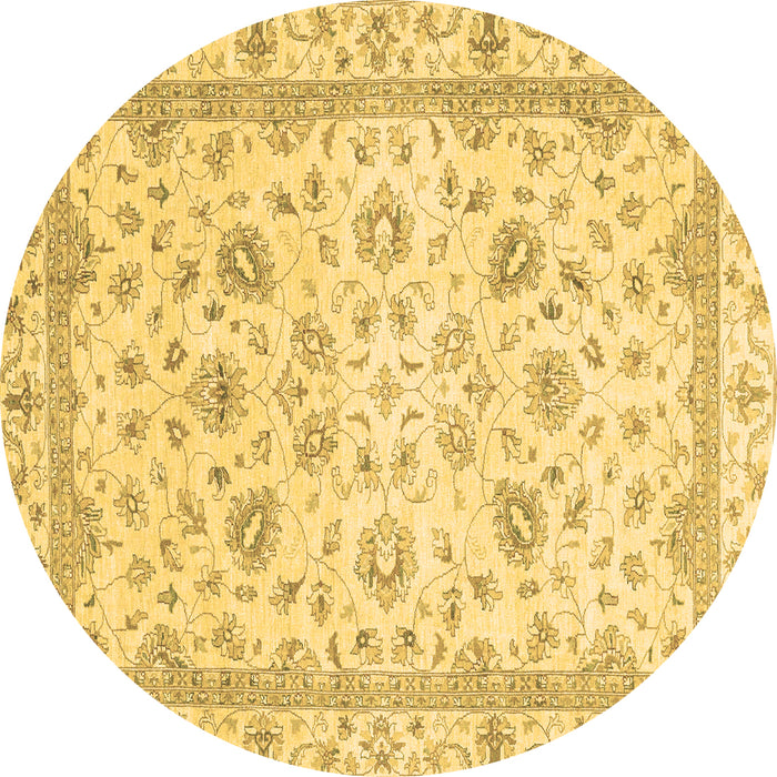 Round Machine Washable Abstract Brown Modern Rug, wshabs2974brn