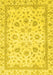 Machine Washable Abstract Yellow Modern Rug, wshabs2974yw