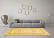 Machine Washable Abstract Brown Modern Rug in a Living Room,, wshabs2974brn