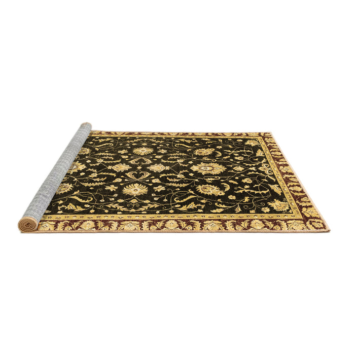 Sideview of Machine Washable Oriental Brown Traditional Rug, wshabs2975brn