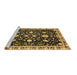 Sideview of Machine Washable Oriental Brown Traditional Rug, wshabs2975brn