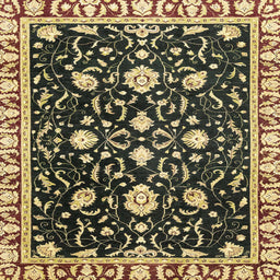 Square Machine Washable Abstract Milk Chocolate Brown Rug, wshabs2975