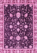 Machine Washable Oriental Pink Traditional Rug, wshabs2975pnk