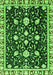 Machine Washable Oriental Green Traditional Area Rugs, wshabs2975grn