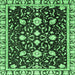 Square Oriental Emerald Green Traditional Rug, abs2975emgrn