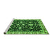 Sideview of Machine Washable Oriental Green Traditional Area Rugs, wshabs2975grn