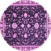 Round Oriental Purple Traditional Rug, abs2975pur