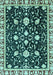 Machine Washable Oriental Light Blue Traditional Rug, wshabs2975lblu