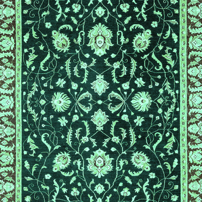 Machine Washable Oriental Turquoise Traditional Area Rugs, wshabs2975turq