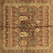 Square Machine Washable Abstract Brown Modern Rug, wshabs2976brn