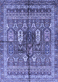 Abstract Blue Modern Rug, abs2976blu