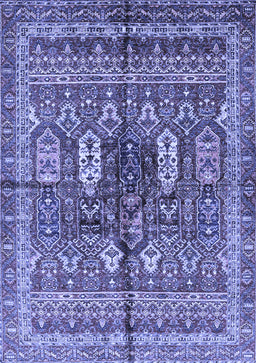 Abstract Blue Modern Rug, abs2976blu