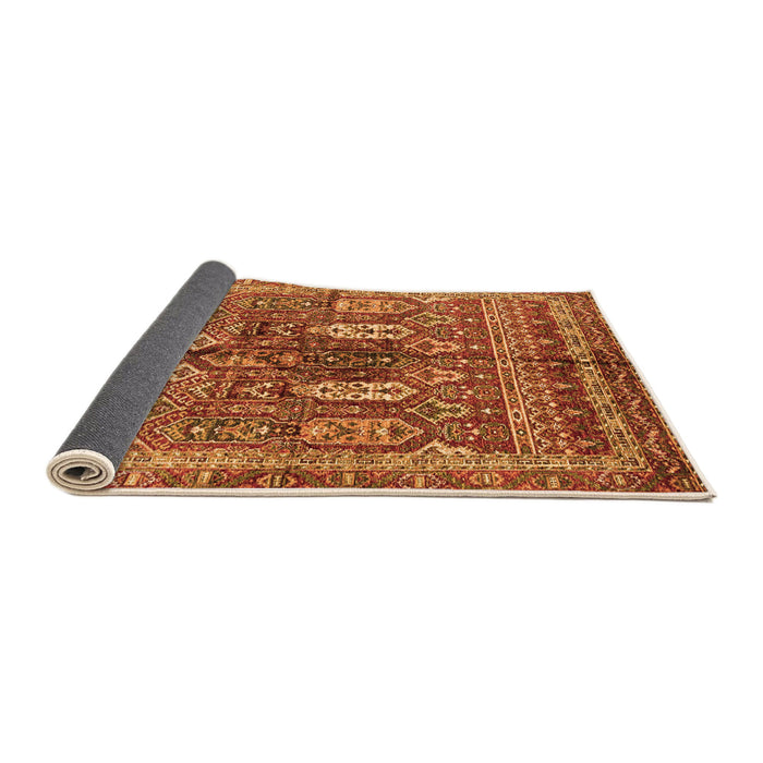 Sideview of Abstract Orange Modern Rug, abs2976org