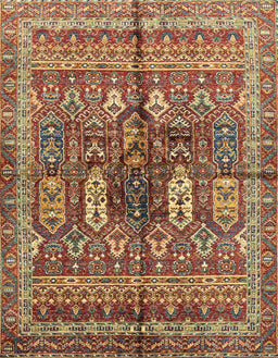 Abstract Fire Brick Red Modern Rug, abs2976