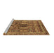 Sideview of Machine Washable Abstract Brown Modern Rug, wshabs2976brn