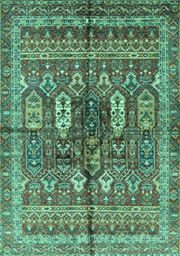 Abstract Turquoise Modern Rug, abs2976turq