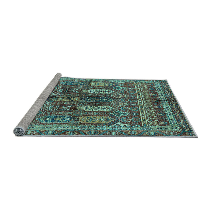 Sideview of Machine Washable Abstract Light Blue Modern Rug, wshabs2976lblu