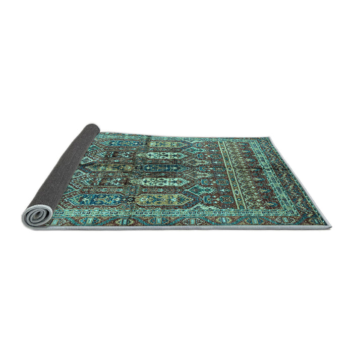 Sideview of Abstract Light Blue Modern Rug, abs2976lblu