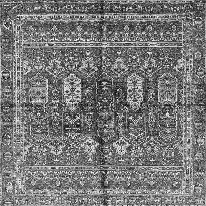 Square Abstract Gray Modern Rug, abs2976gry
