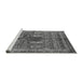 Sideview of Machine Washable Abstract Gray Modern Rug, wshabs2976gry