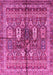 Machine Washable Abstract Pink Modern Rug, wshabs2976pnk