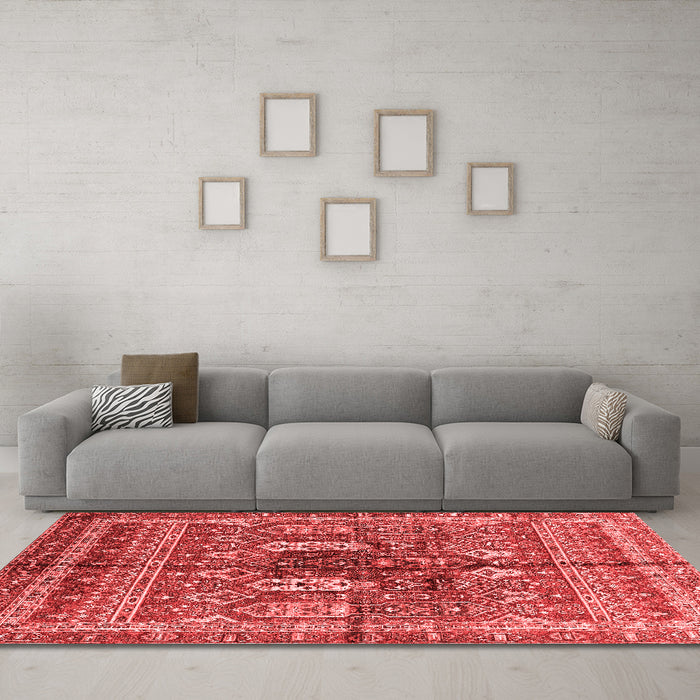 Modern Red Washable Rugs