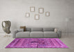 Machine Washable Abstract Purple Modern Area Rugs in a Living Room, wshabs2976pur