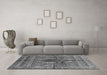 Machine Washable Abstract Gray Modern Rug in a Living Room,, wshabs2976gry