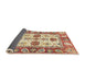 Sideview of Abstract Brown Gold Modern Rug, abs2977