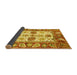 Sideview of Abstract Yellow Modern Rug, abs2977yw