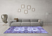 Machine Washable Abstract Blue Modern Rug in a Living Room, wshabs2977blu