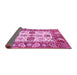 Sideview of Abstract Pink Modern Rug, abs2977pnk